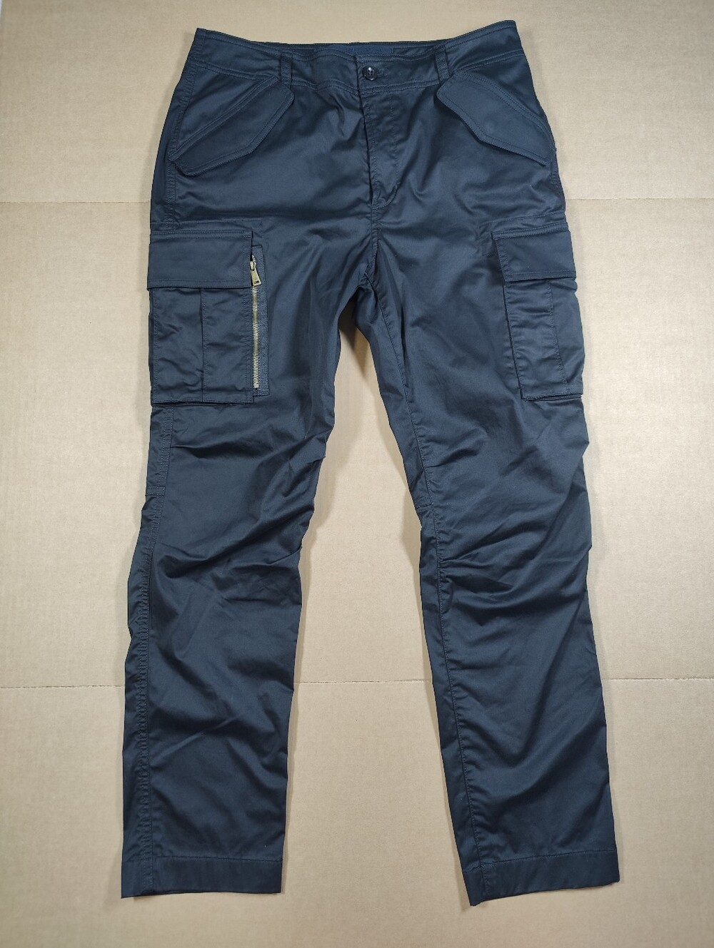 Vintage Lauren Ralph Lauren Black Cotton Cargo Utility Pants Size 8 (32Wx28L)